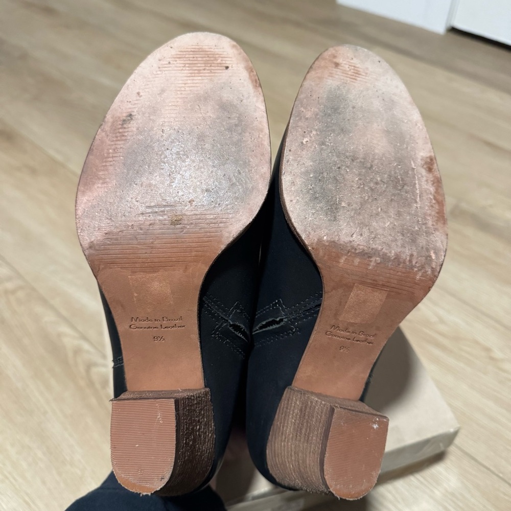 Madewell The Billie Boot in Leather - True Black - Picture 7 of 11
